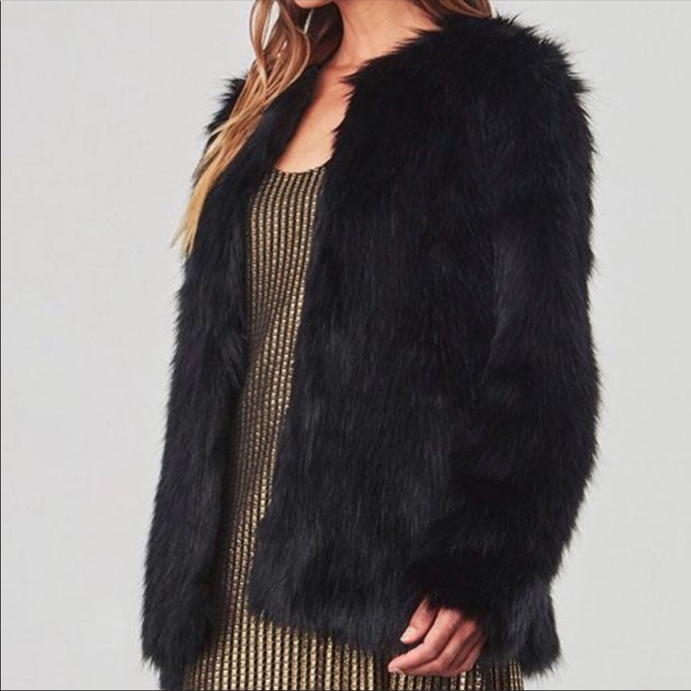 Black Faux Fur Jacket
